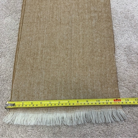 CAMEL brown Ivory light cream soft unisex fall winter scarf🔥 - Picture 7 of 8